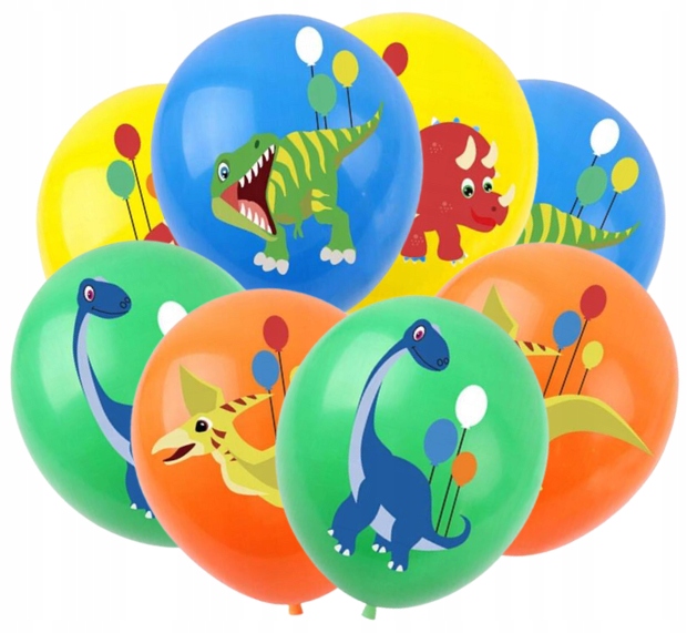 Kolorowe Balony dinozaury