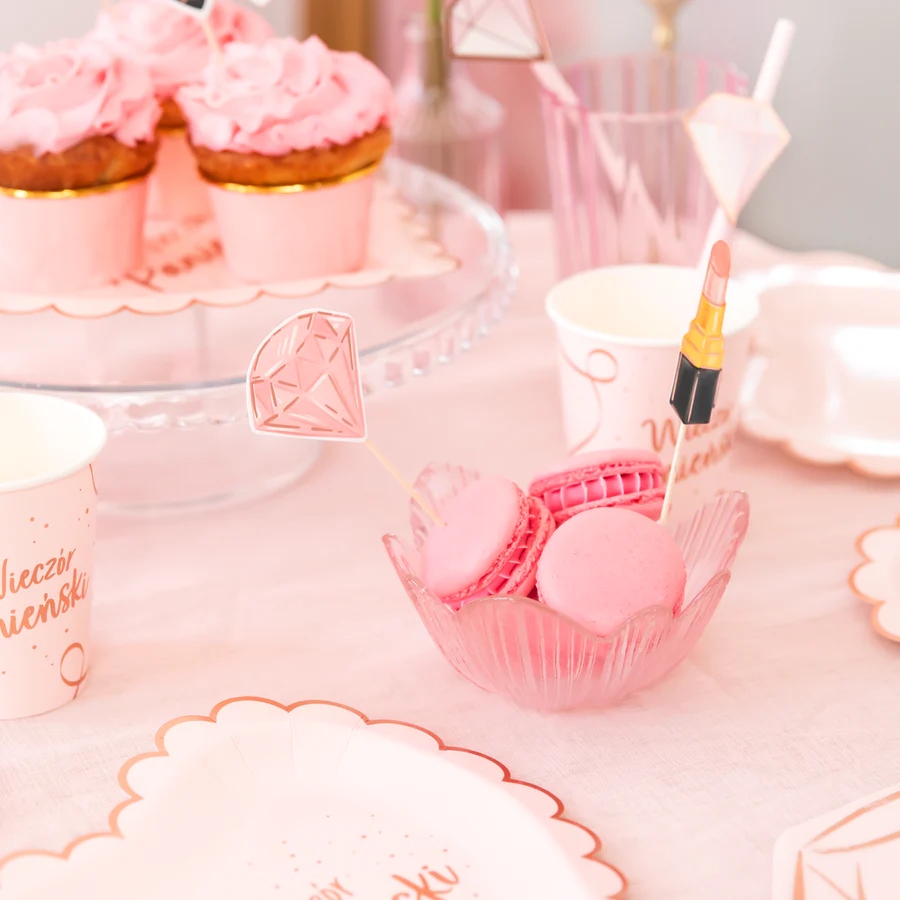 Toppery pikery na tort babeczki Bride to be Wieczór Panieński mix 6 sztuk - obrazek 3