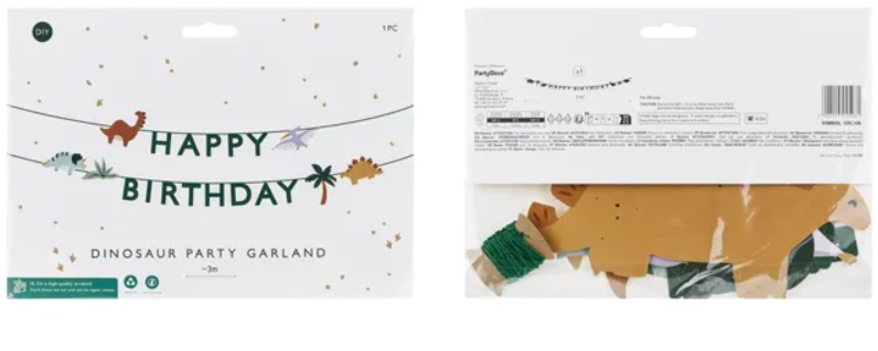 Baner urodzinowy HAPPY BIRTHDAY Dinozaur Dinozaury 300 cm Urodziny - obrazek 5