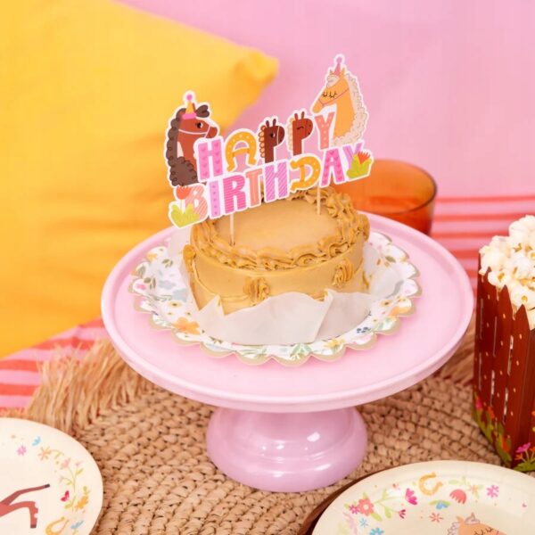 Topper na tort HAPPY BIRTHDAY Koniki Konie Koń Urodziny - obrazek 2
