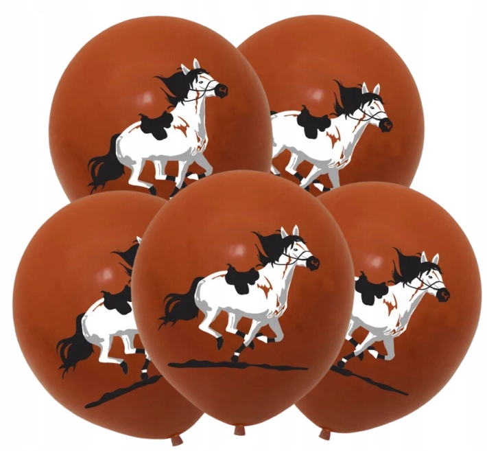 balony brązowe konie