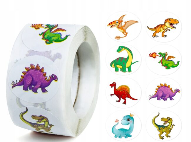 Naklejki samoprzylepne dinozaury