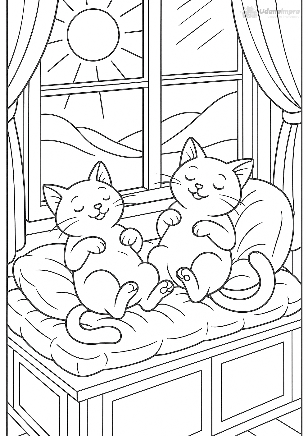 Koty wygrzewające się na słońcu