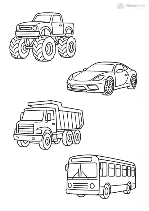samochody kolorowanka