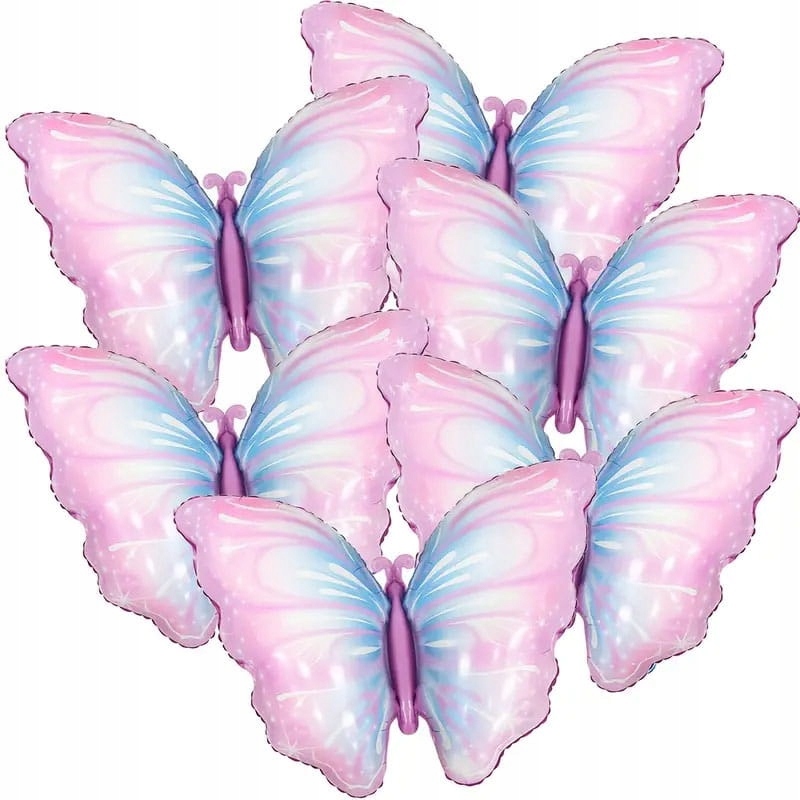 Balon foliowy Motyl Motylek fioletowy 82x52 cm Urodziny - obrazek 3