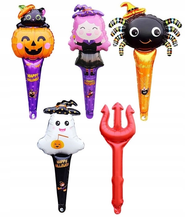 Zestaw balony foliowe do trzymania na Halloween 5 sztuk H-162
