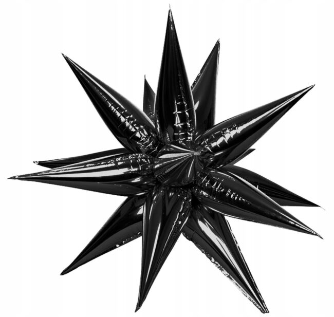 balon Gwiazda 3D czarna