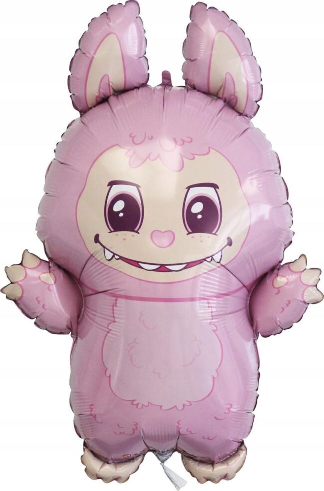 BALON foliowy LABUBU MONSTER LABU-BU różowy 80 cm Urodziny