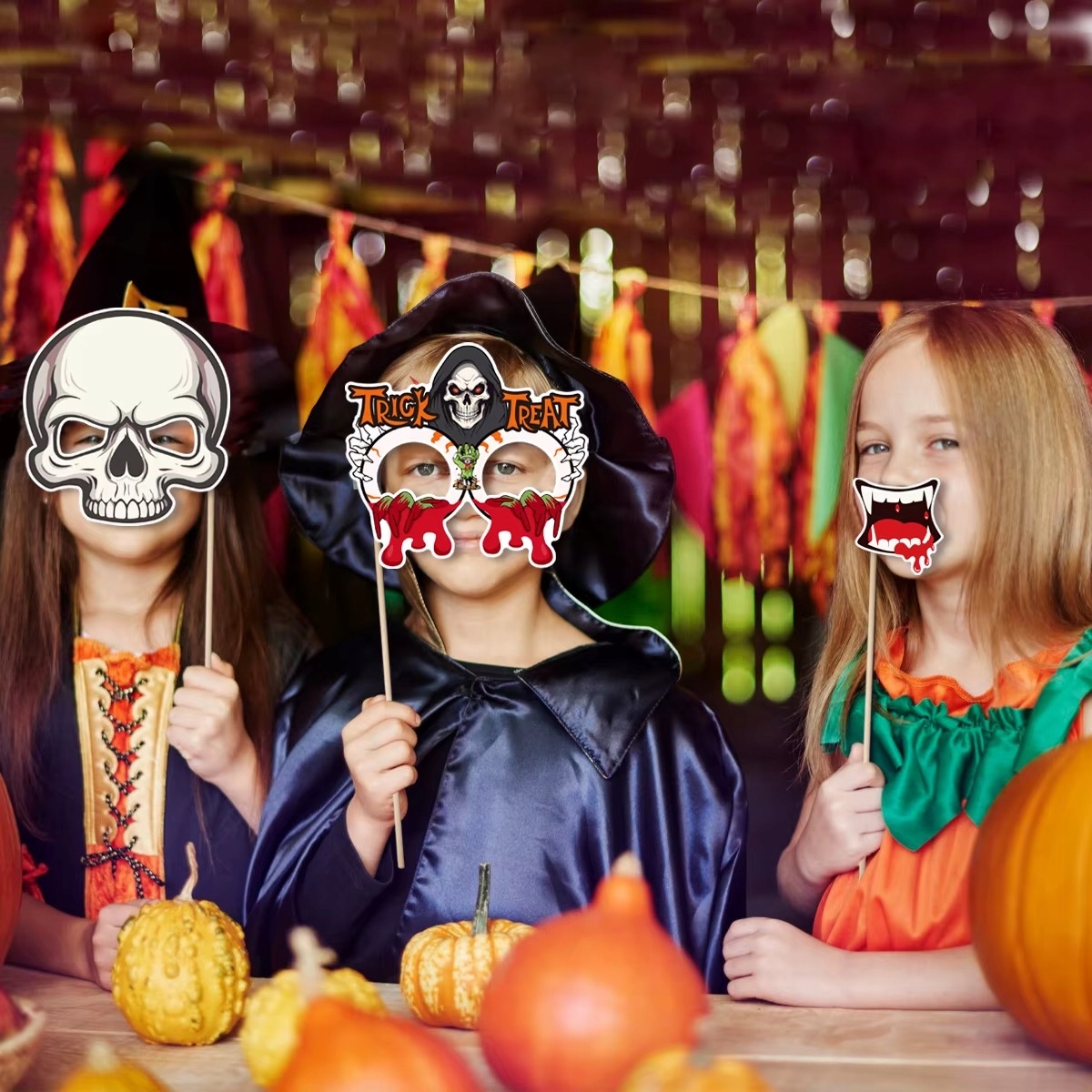 Rekwizyty do zdjęć na Halloween mix 30 sztuk H-025 - obrazek 5