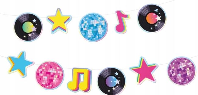 Girlanda papierowa Retro Disco