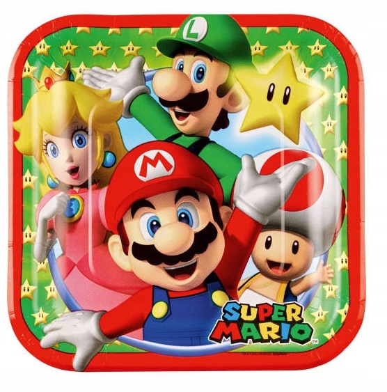 Talerzyki papierowe SUPER MARIO