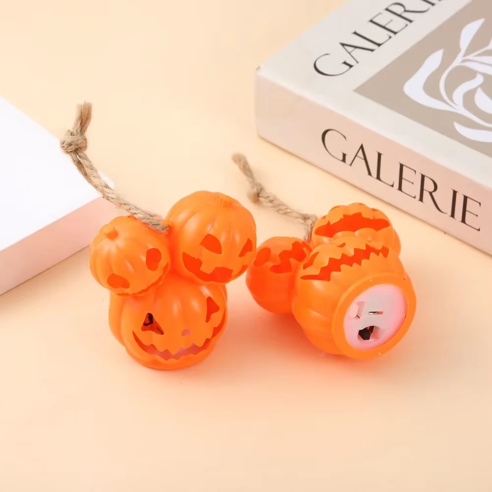 Halloween Lampka halloweenowa LED DYNIA pomarańczowa 7x7 cm H-189 - obrazek 3