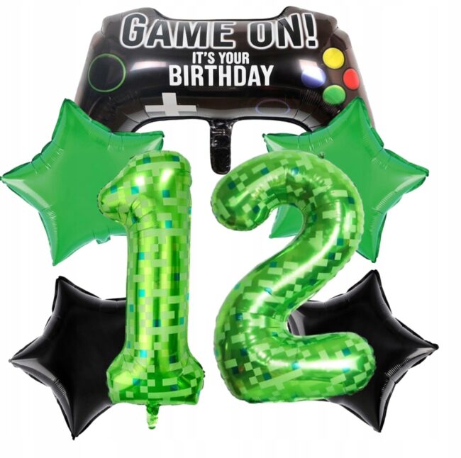 Zestaw dekoracyjny game na 12 urodziny
