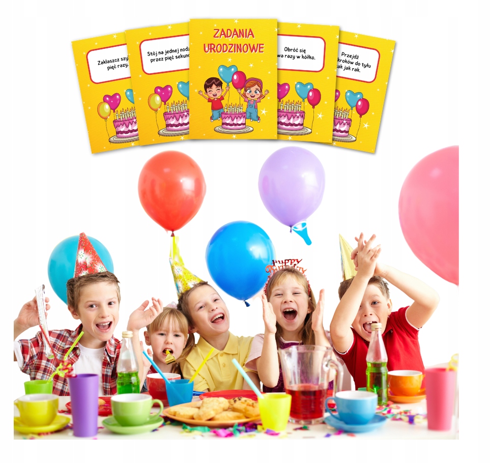Karty z zadaniami urodzinowymi