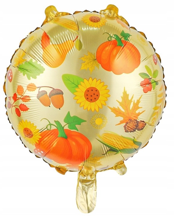 Balon foliowy okrągły Dynia i liście
