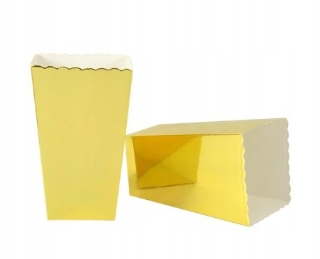 Pudełka na popcorn złote