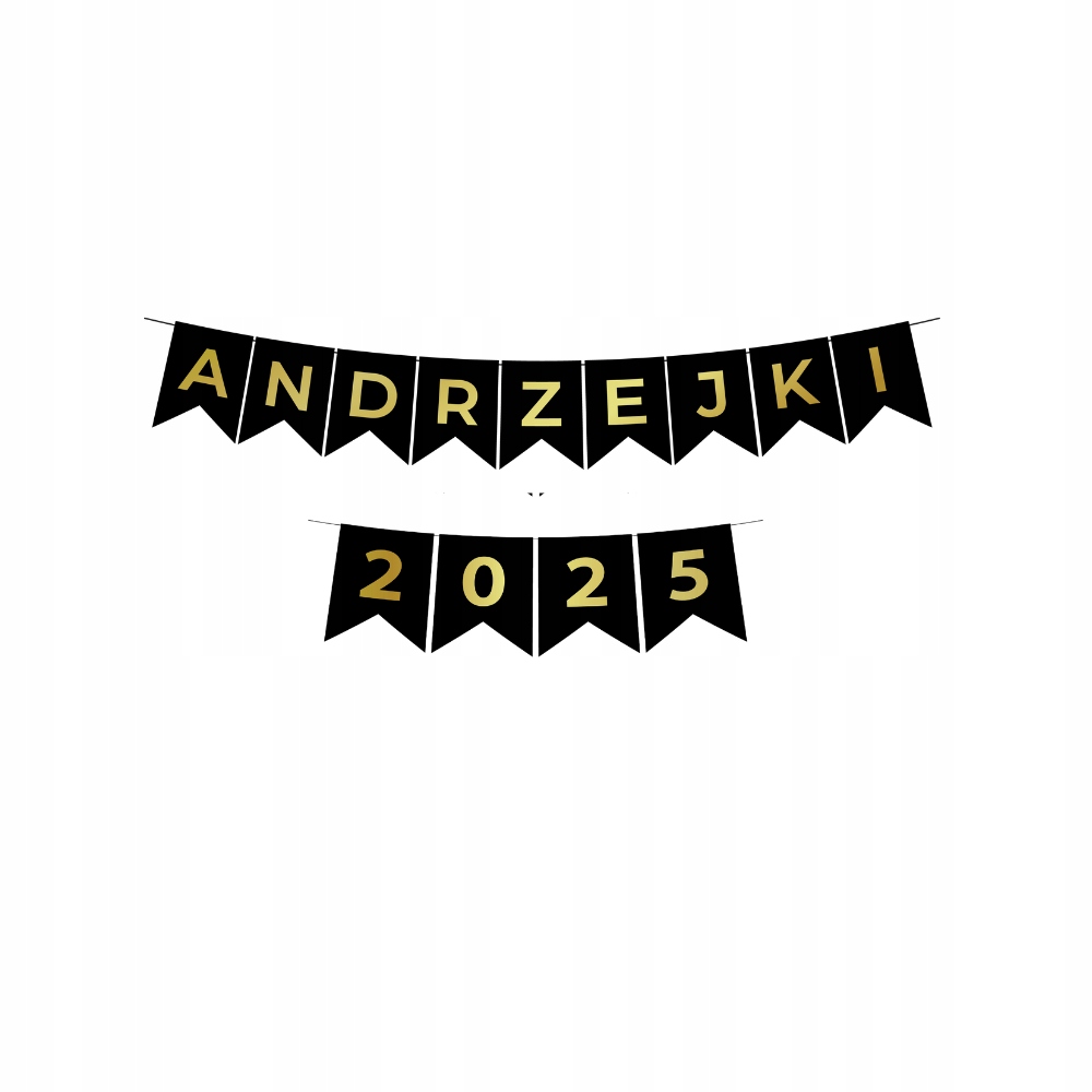 Zestaw dekoracyjny Andrzejki 2025 Balony Kurtyna Baner czarne złote AND-04 - obrazek 6