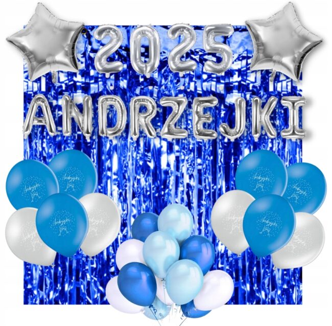 Zestaw dekoracyjny niebieski na Andrzejki
