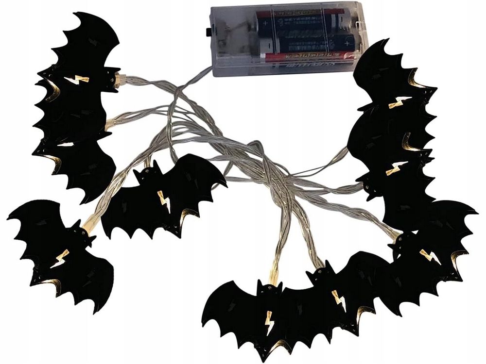 Lampki na Halloween Nietoperz Nietoperze girlanda świetlna lampka LED H-033