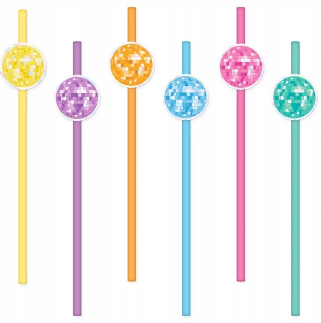 Słomki papierowe Retro Disco