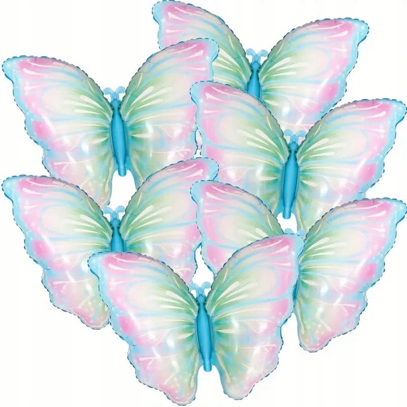 Balon foliowy Motyl Motylek niebieski 82x52 cm Urodziny - obrazek 3
