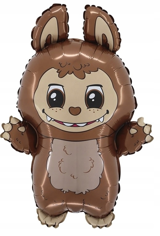 Balon foliowy Labubu brązowy