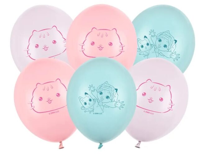 Balony lateksowe Koci Domek Gabi