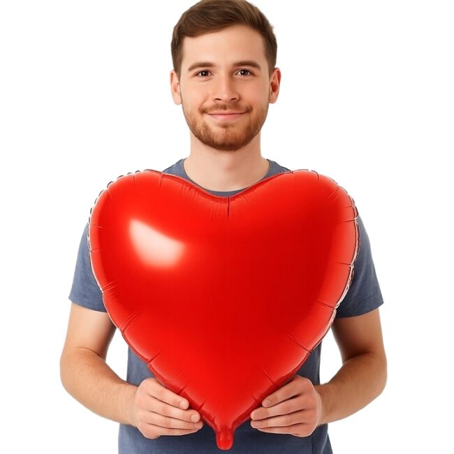 Balon foliowy czerwone serce