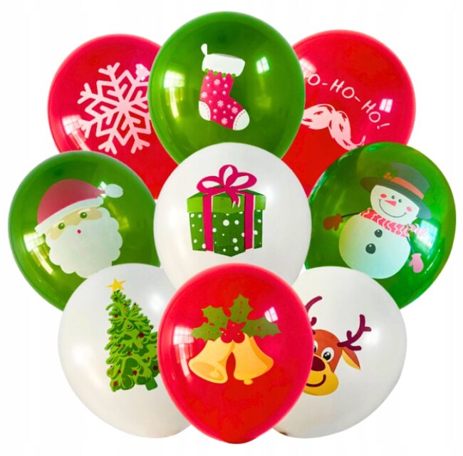 Balony lateksowe Święta Boże Narodzenie