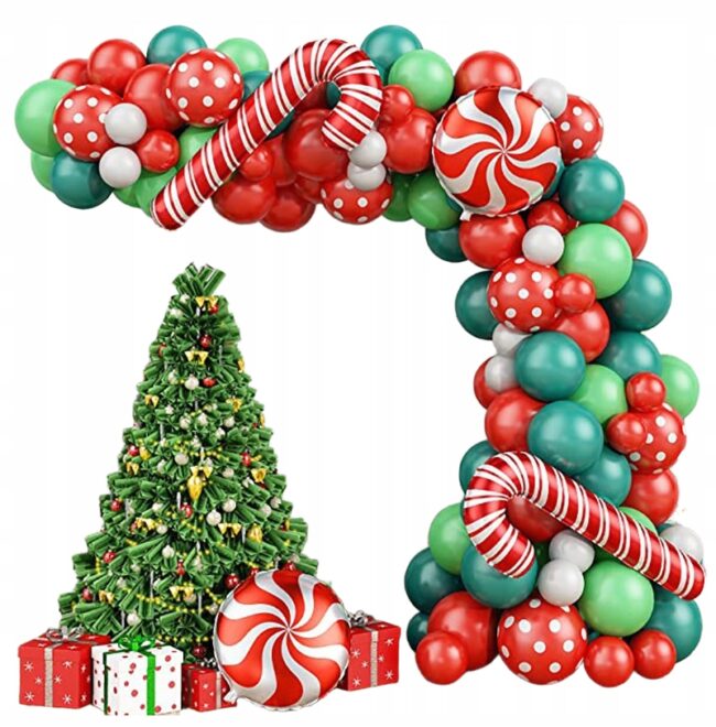 Girlanda balonowa na Boże Narodzenie