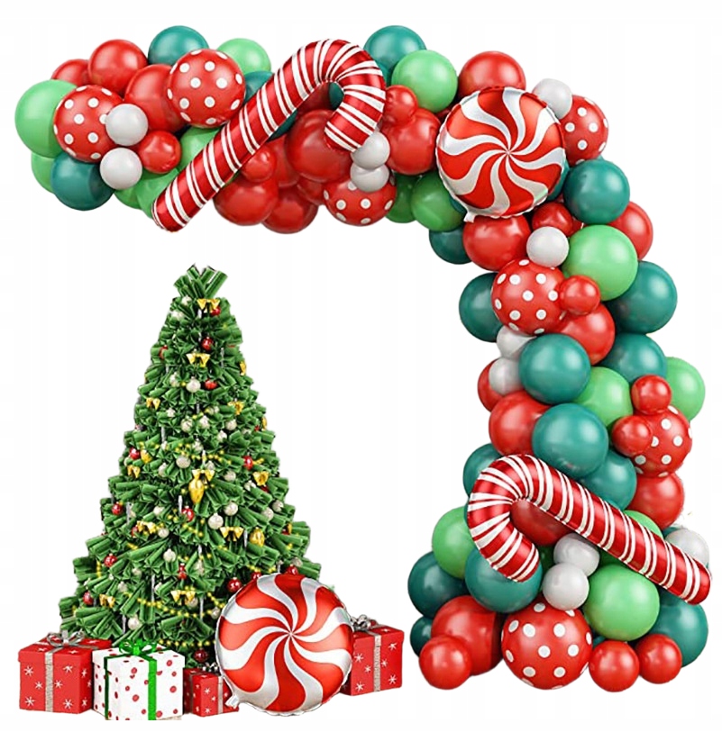 Girlanda balonowa na Boże Narodzenie