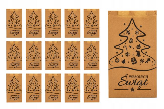Torebeczki papierowe do kalendarza adwentowego