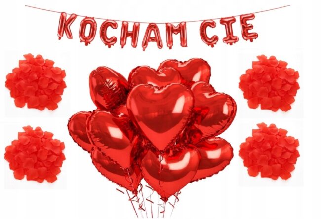 Zestaw dekoracji na Walentynki