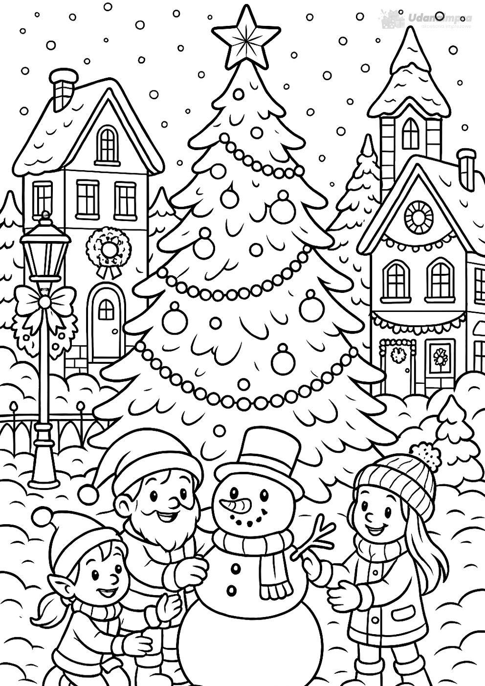 Kolorowanka świąteczny czas