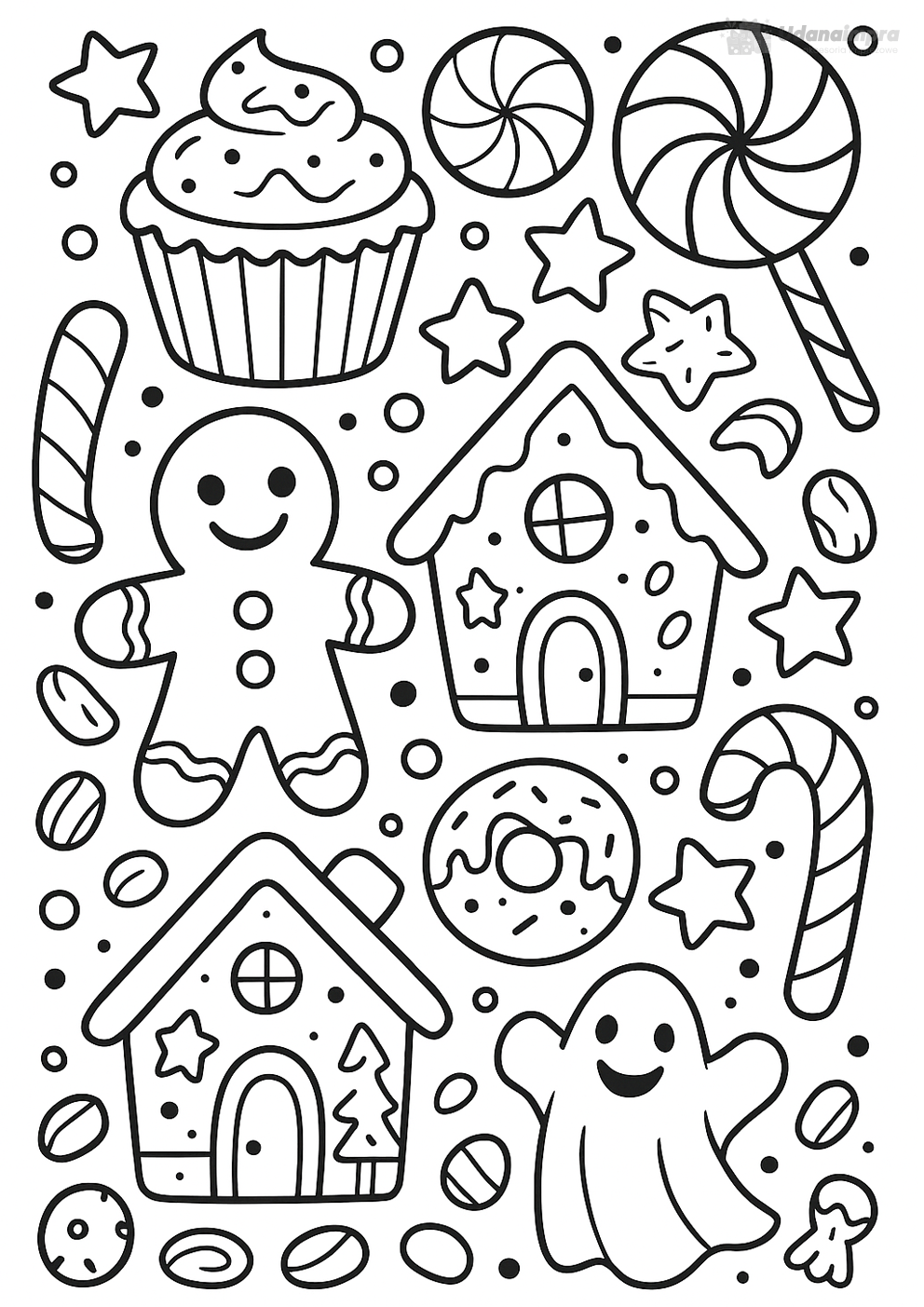 kolorowanka świąteczne wypieki