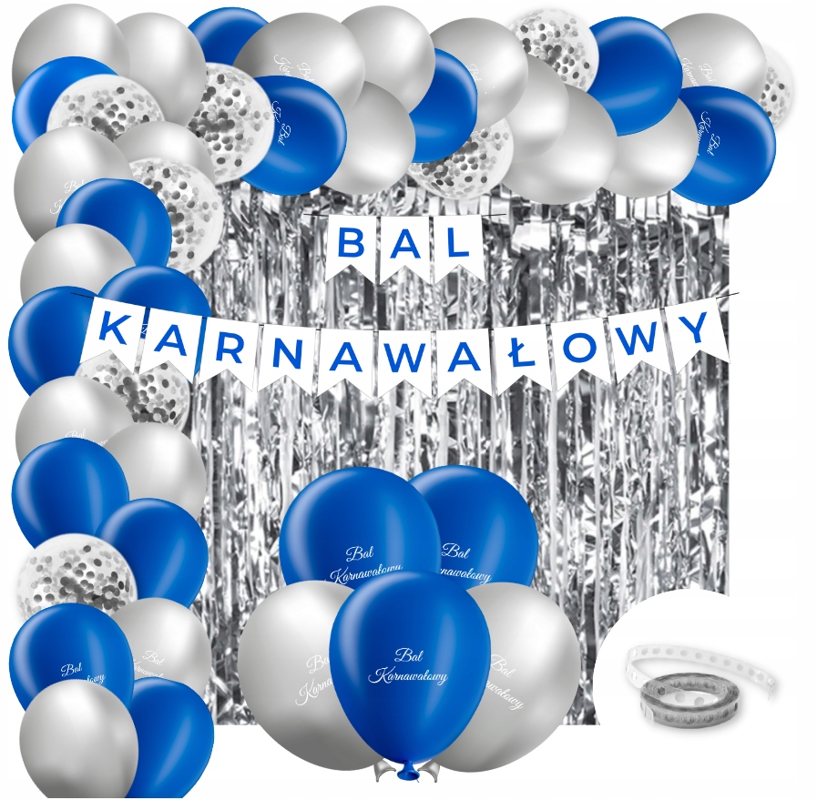 zestaw niebieski bal karnawałowy
