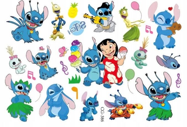 Tatuaże zmywalne Lilo i Stitch