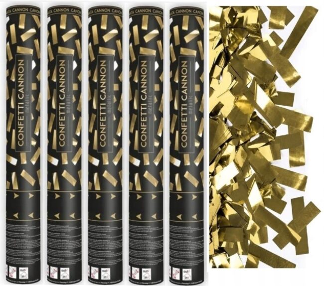 tuba ze złotym konfetti