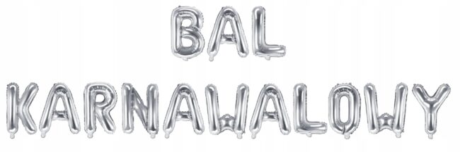 napis srebrny bal karnawalowy