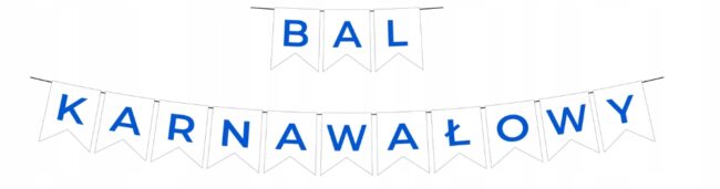 Baner Flagi napis BAL KARNAWAŁOWY Karnawał Dekoracje