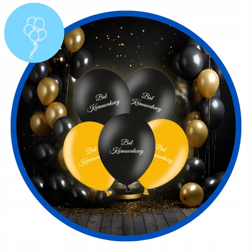 Zestaw Balony Dekoracje BAL KARNAWAŁOWY Kurtyna Karnawał - obrazek 7