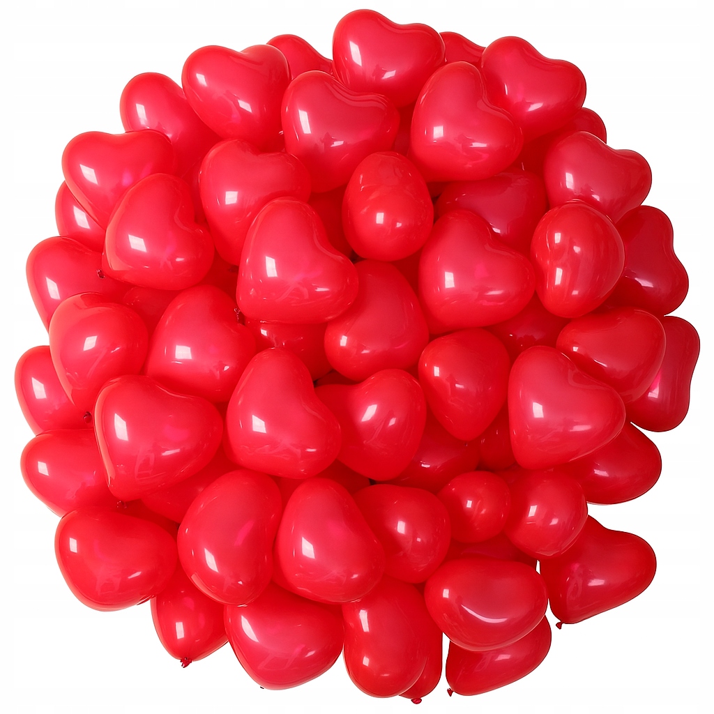 Zestaw balonów czerwone serduszka