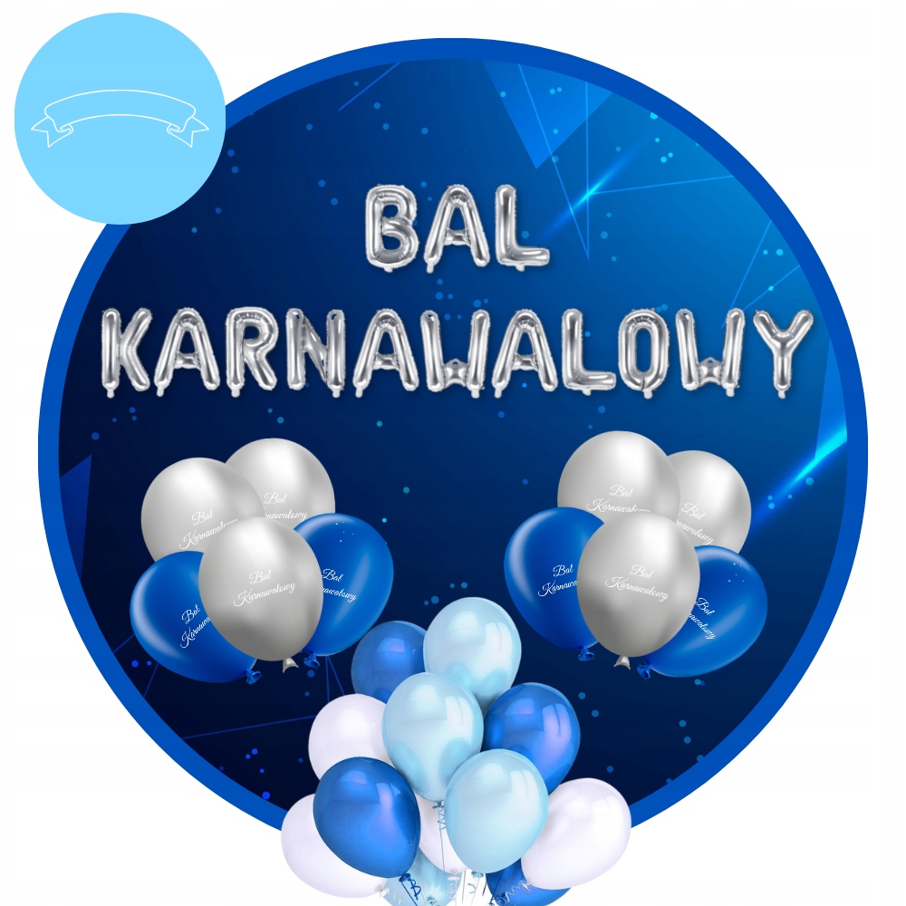 Zestaw Balony BAL KARNAWAŁOWY Kurtyna Dekoracje Karnawał - obrazek 7