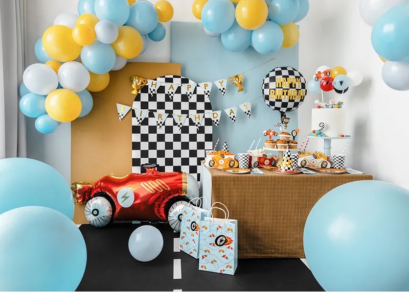 Flagi Baner Happy Birthday Puchary Wyścigi 250 cm Urodziny - obrazek 4
