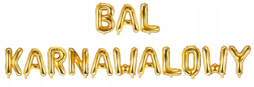 Balony foliowe złote Bal Karnawalowy