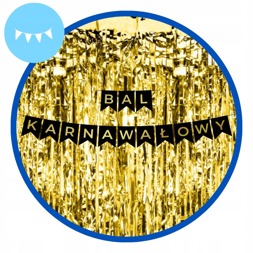 Zestaw Balony Dekoracje Baner BAL KARNAWAŁOWY Kurtyna Karnawał - obrazek 4
