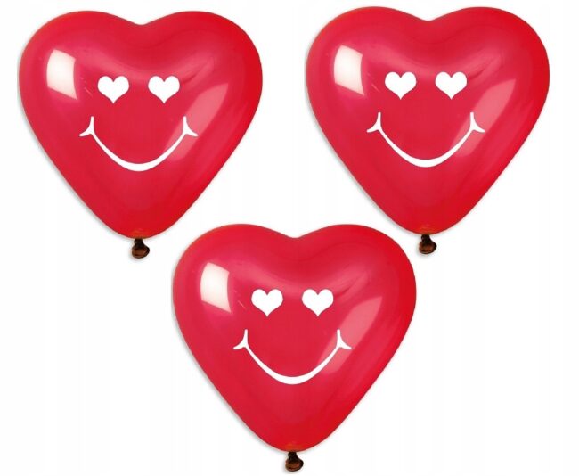 balony uśmiechnięte serca