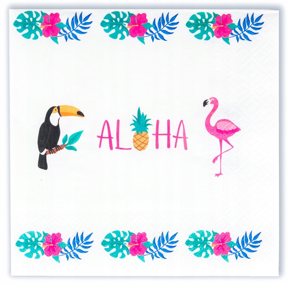 Serwetki papierowe Aloha Hawajskie Party Hawaje 20 sztuk Urodziny A3