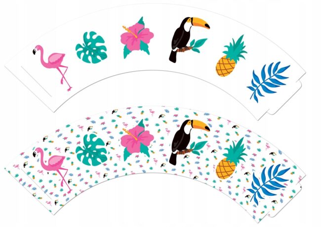 Papilotki na babeczki Aloha Hawaje