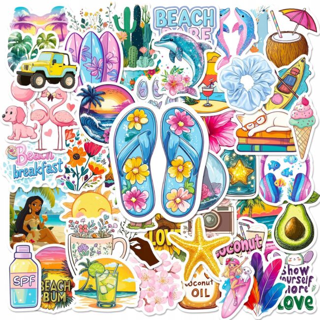 Naklejki kolorowe Aloha mix